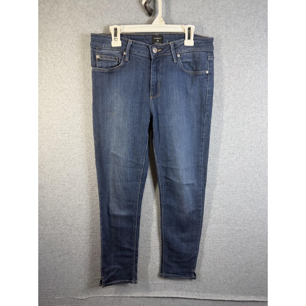 Just Black Jeans Womens 28 Blue Medium Wash Mid Rise Skinny Stretch Denim USA